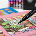Kit Dia das Crianças - Livro Bobbie Goods + 48 canetinhas touch ponta dupla