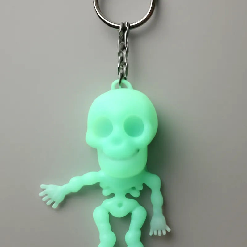 Kit 10 Chaveirinhos De Mini Esqueleto Que Brilha No Escuro